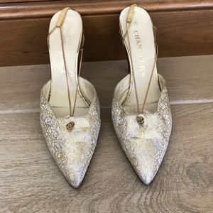 Vintage 1960s Gold Stilettos by Chandler Shoes - 7